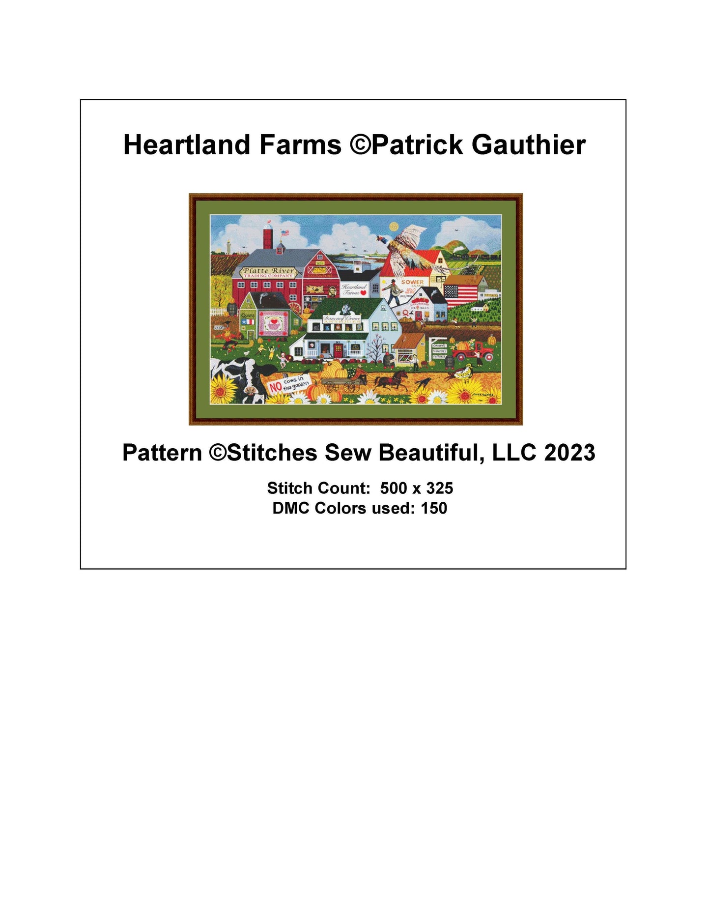 Heartland Farms cross stitch pattern by Patrick Gauthier