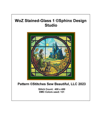 WoZ Stained-Glass 1 cross stitch pattern by SphinxDesignStudio