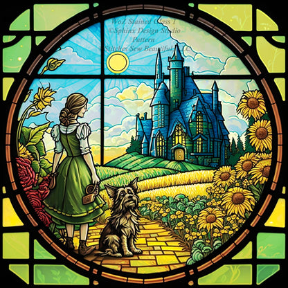WoZ Stained-Glass 1 cross stitch pattern by SphinxDesignStudio