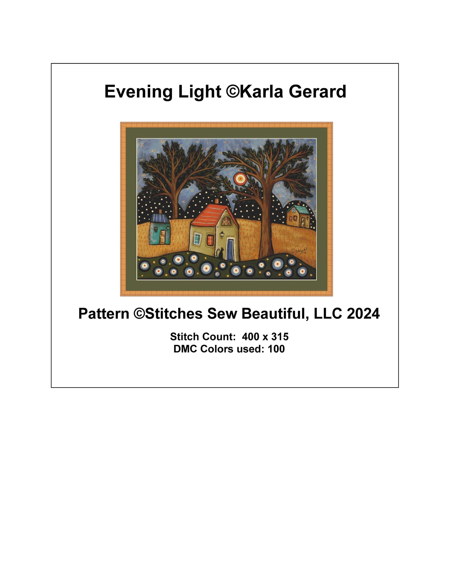 Evening Light counted cross stitch pattern by Karla Gerard