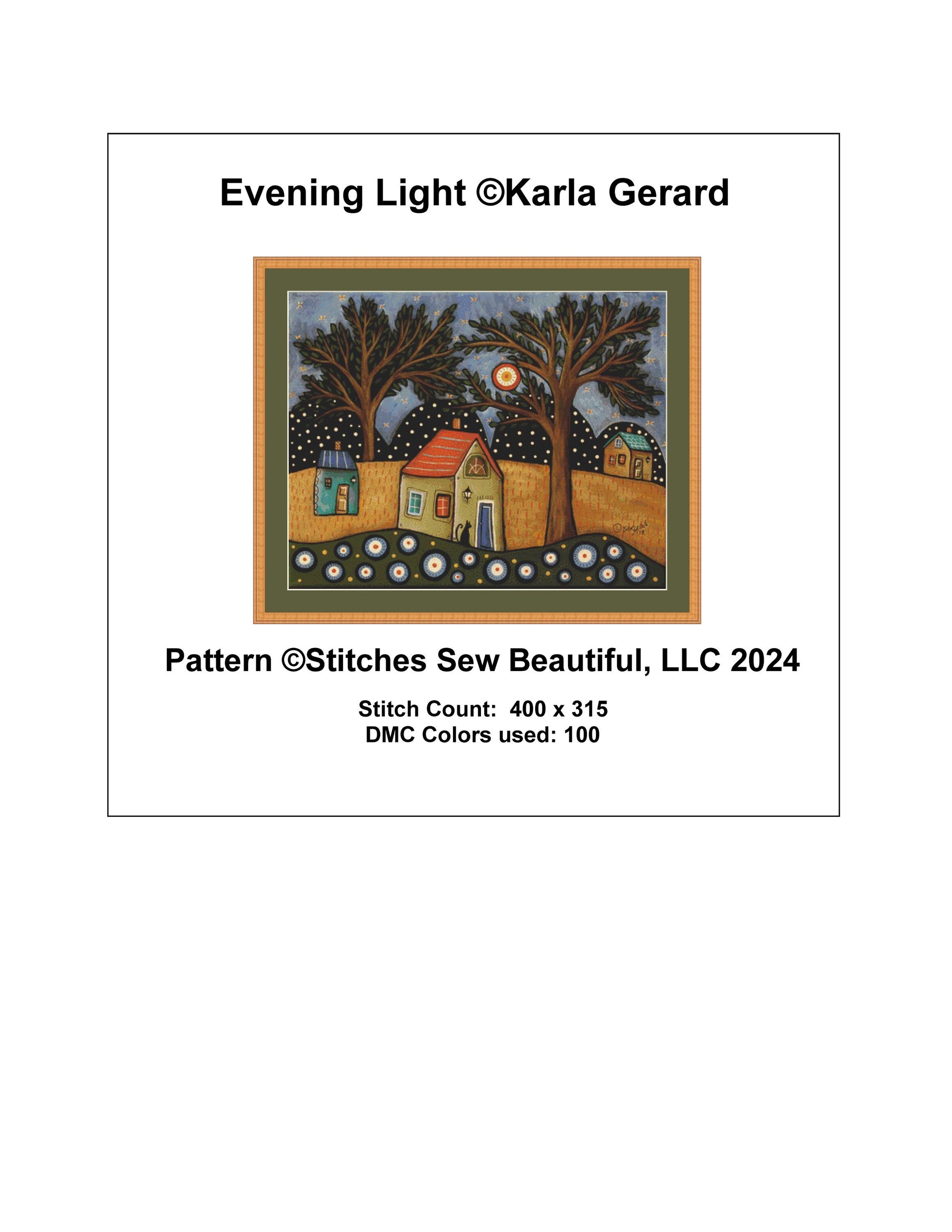 Evening Light counted cross stitch pattern by Karla Gerard