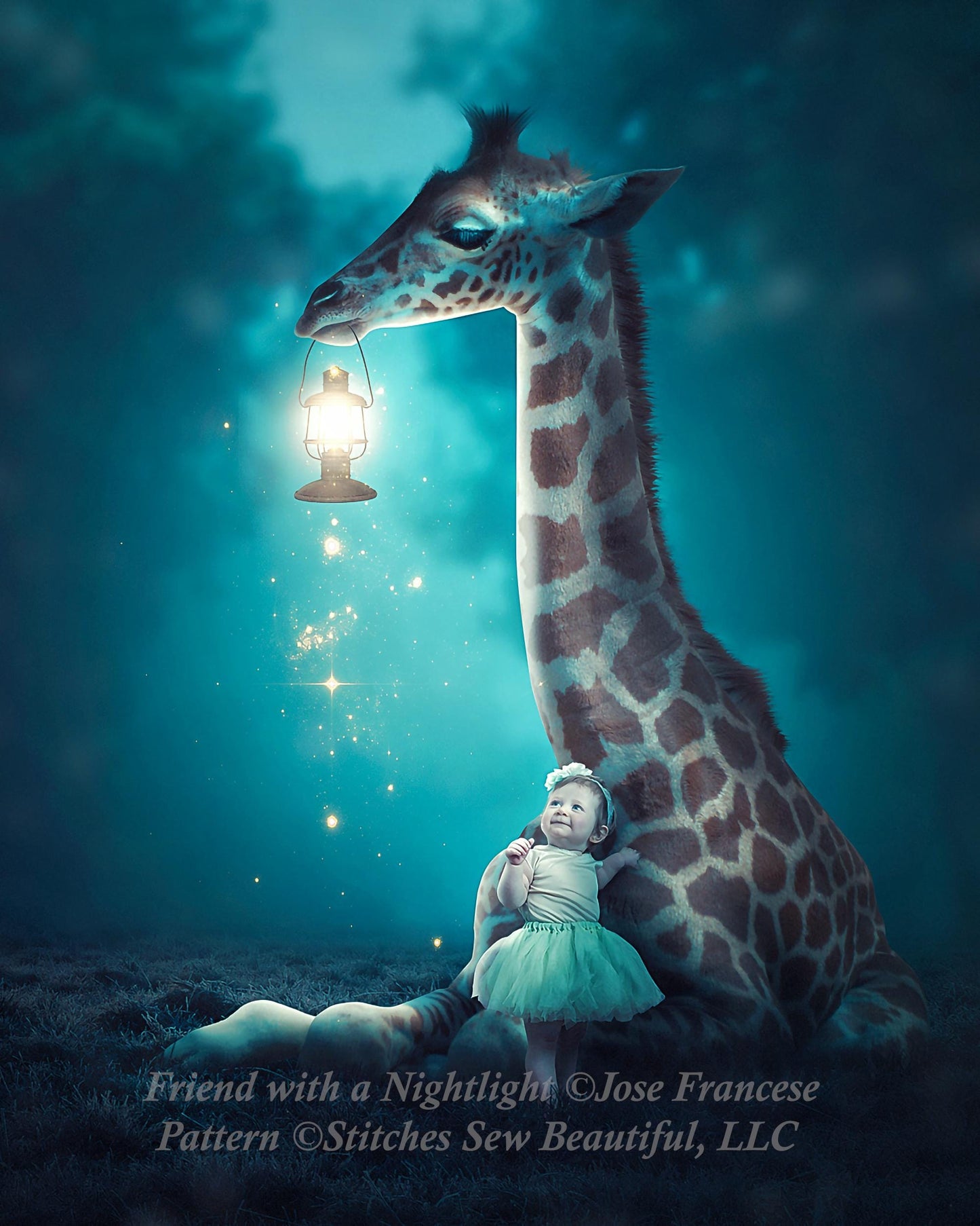 Friend With a Night-light cross stitch pattern by Jose Francese
