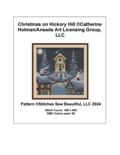 Christmas on Hickory Hill counted cross stitch pattern by Catherine Holman/Ansada Art Licensing Group, LLC
