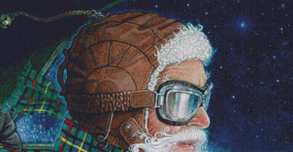 Saint Nick in His Sleigh counted cross stitch pattern by Richard Jesse Watson/Ansada Art Licensing Group, LLC