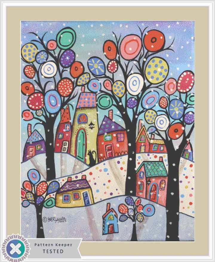 Winter Glee counted cross stitch pattern by Karla Gerard