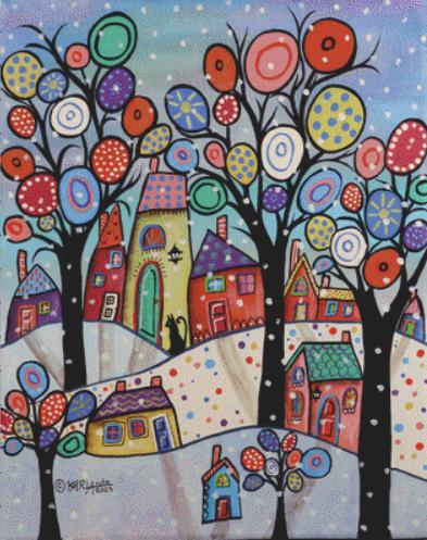 Winter Glee counted cross stitch pattern by Karla Gerard