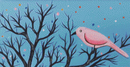 Pink Bird counted cross stitch pattern by Karla Gerard