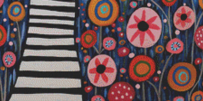 Pink Bird counted cross stitch pattern by Karla Gerard