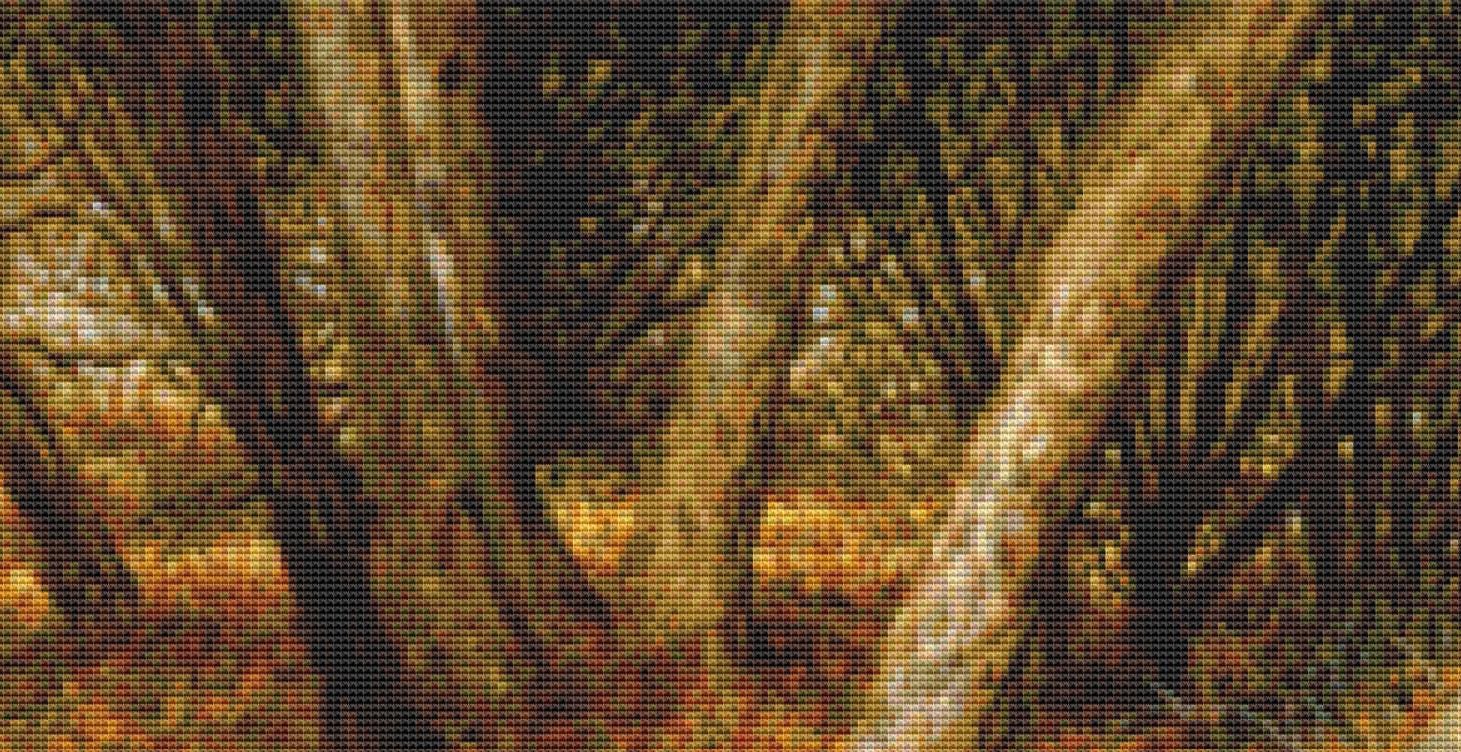 Eye to Eye (Max Size/Color) counted cross stitch pattern by Jim Daly/Ansada Art Licensing Group, LLC