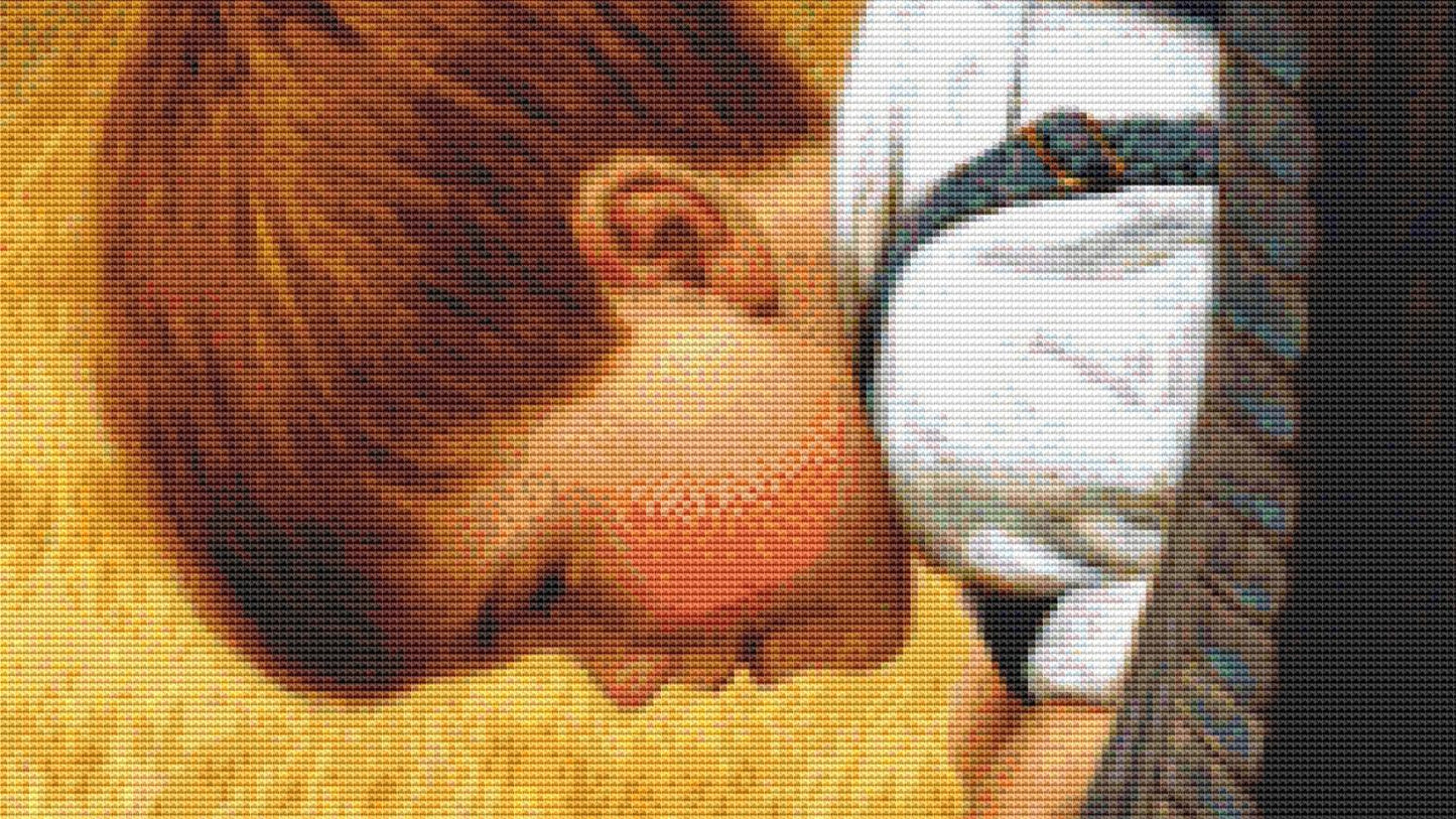 Eye to Eye (Max Size/Color) counted cross stitch pattern by Jim Daly/Ansada Art Licensing Group, LLC