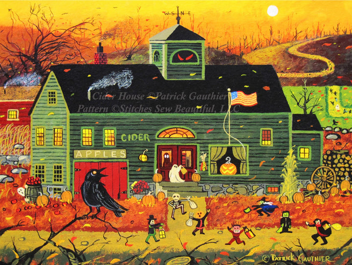 Cider House cross stitch pattern by Patrick Gauthier