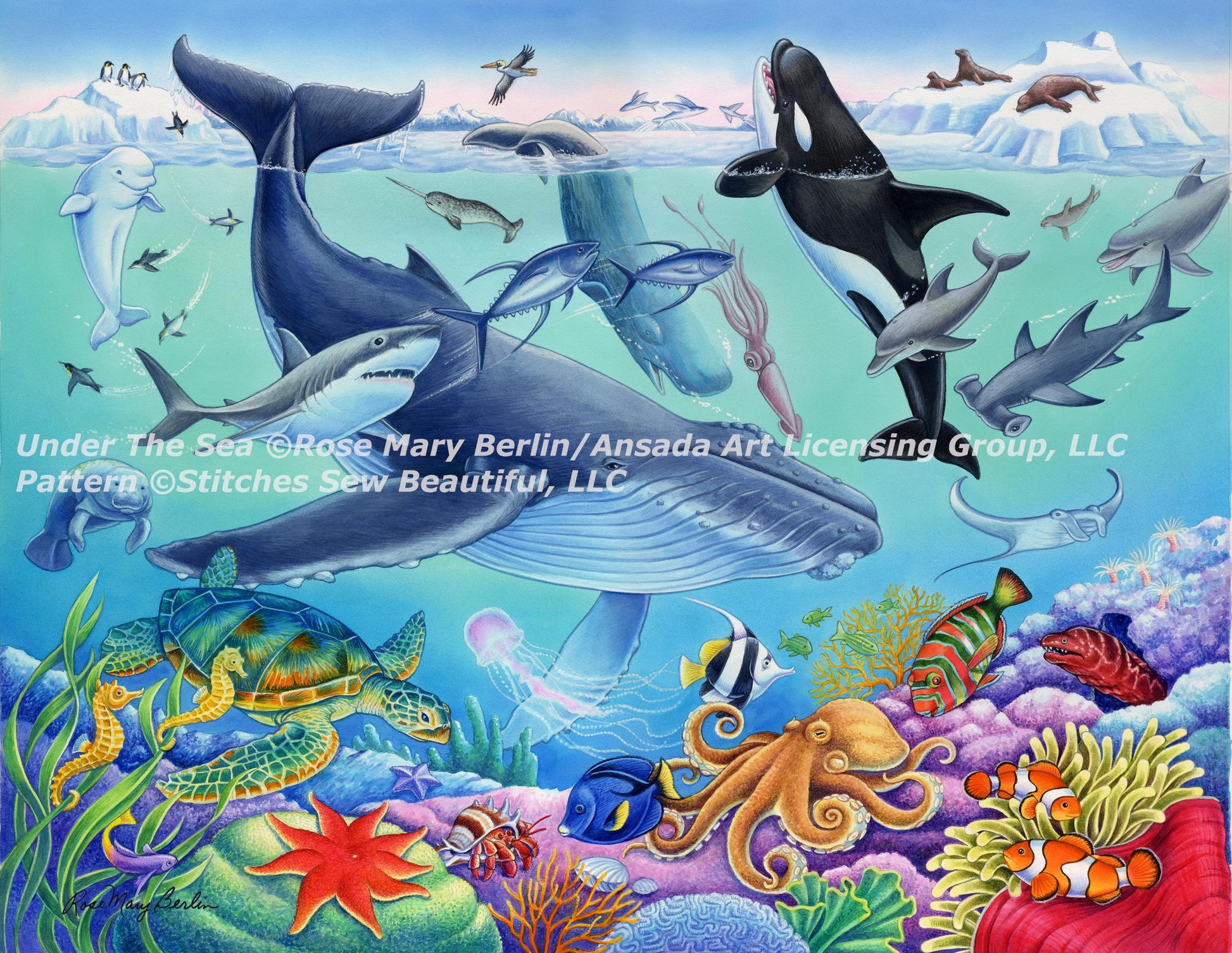 Under the Sea cross stitch pattern by Rose Mary Berlin/Ansada Art Licensing Group, LLC.