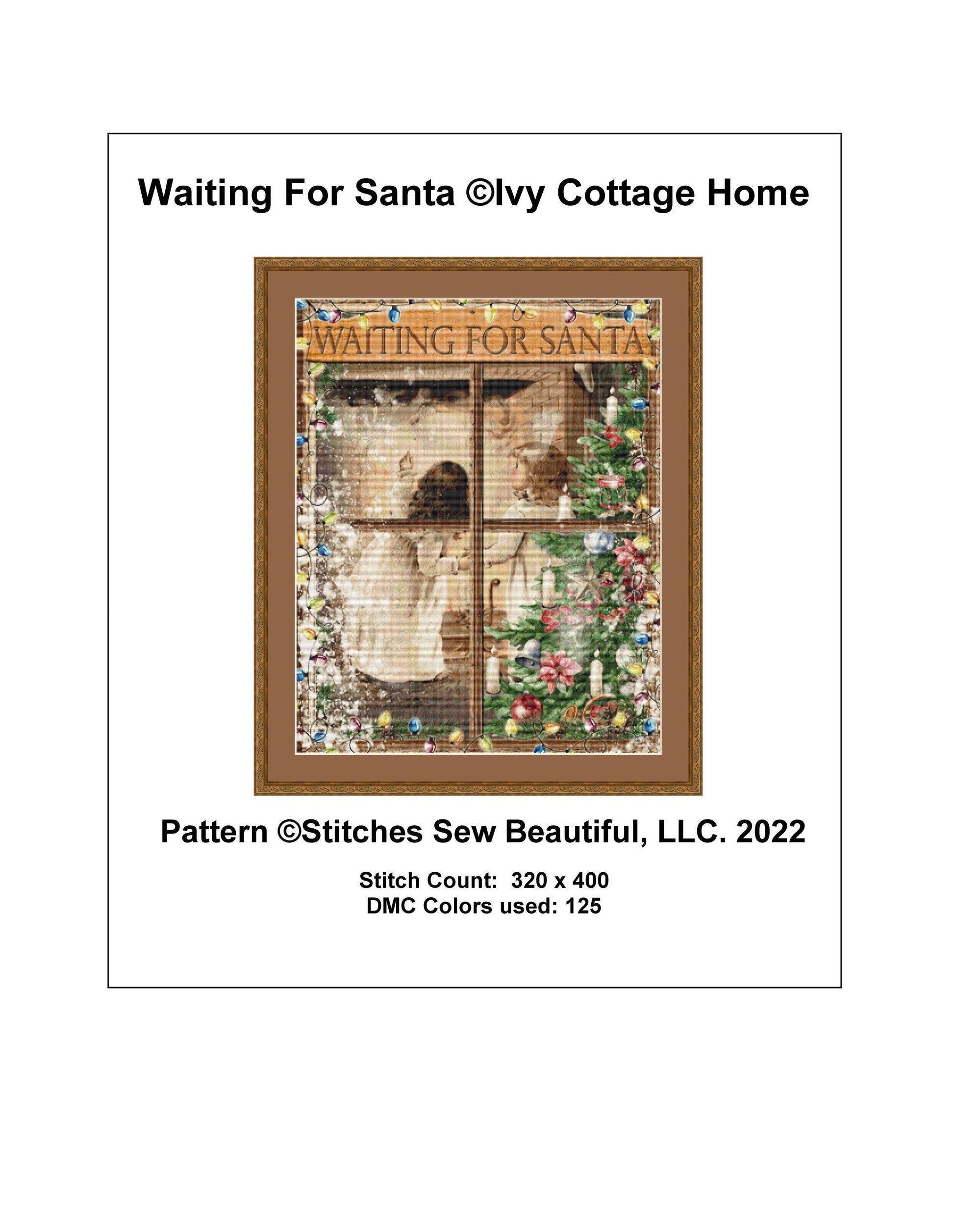 Waiting For Santa cross stitch pattern by IvyCottageHome
