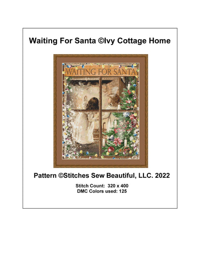 Waiting For Santa cross stitch pattern by IvyCottageHome