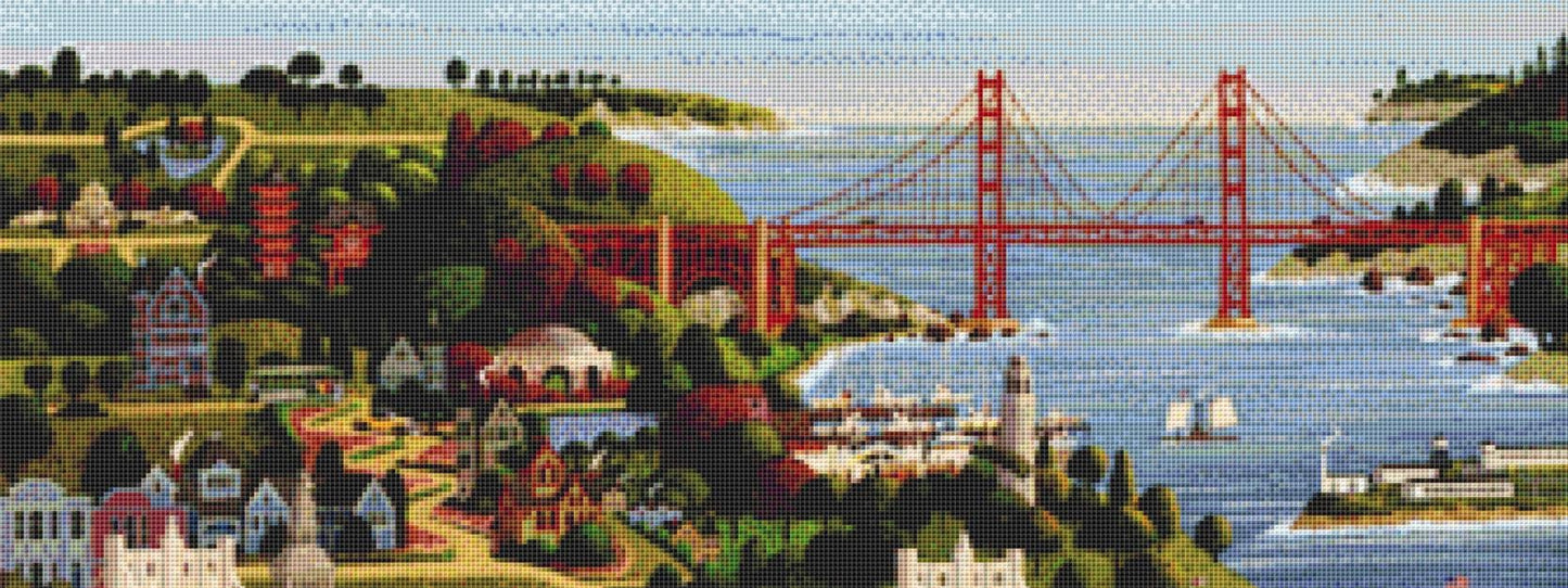 Bridges of San Francisco counted cross stitch pattern by Heronim/Ansada Art Licensing Group, LLC