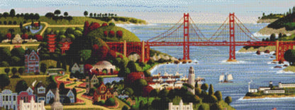 Bridges of San Francisco counted cross stitch pattern by Heronim/Ansada Art Licensing Group, LLC