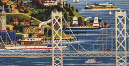 Bridges of San Francisco counted cross stitch pattern by Heronim/Ansada Art Licensing Group, LLC