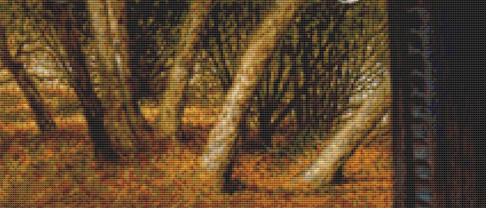 Eye to Eye counted cross stitch pattern by Jim Daly/Ansada Art Licensing Group, LLC