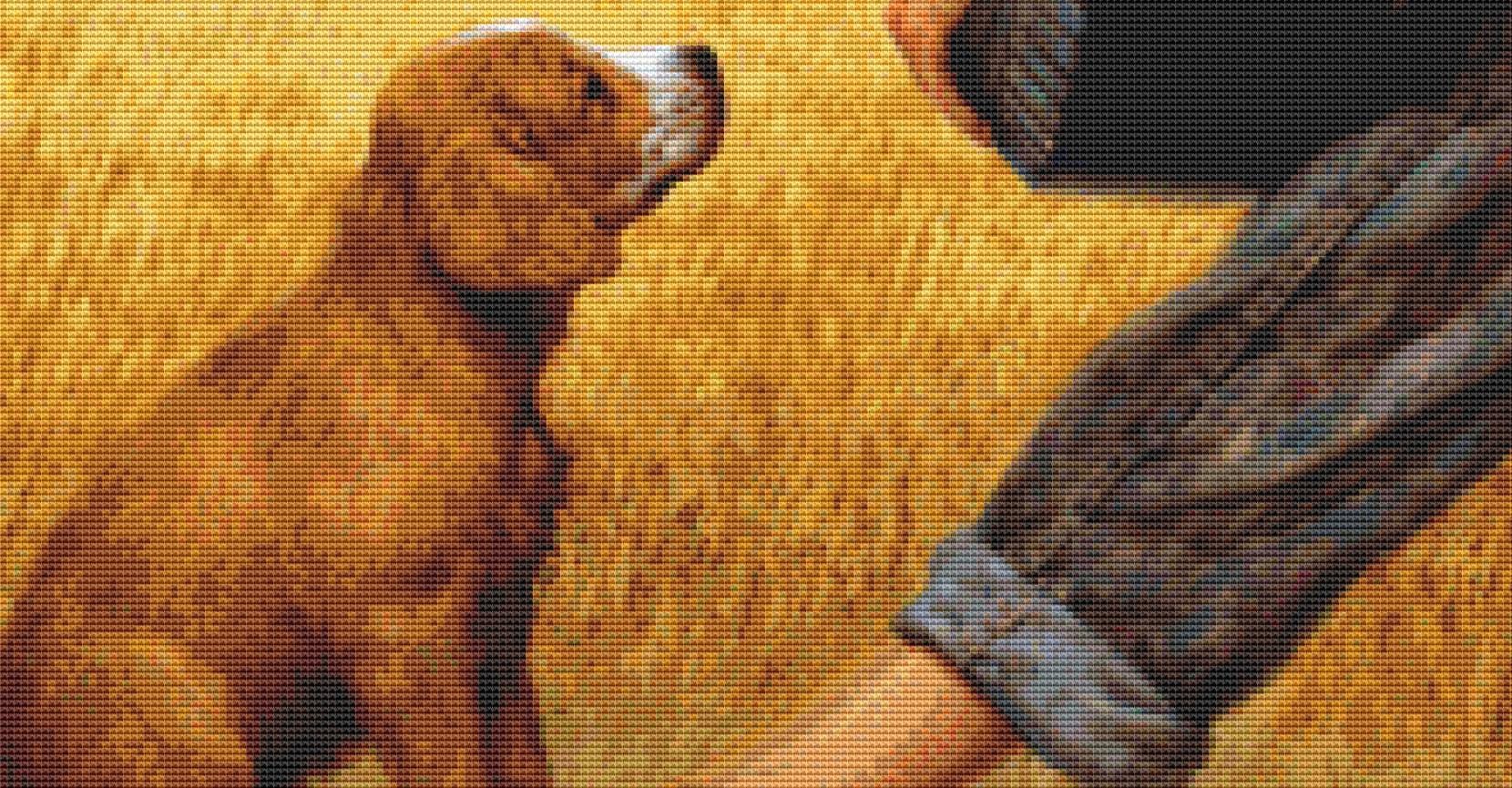 Eye to Eye counted cross stitch pattern by Jim Daly/Ansada Art Licensing Group, LLC