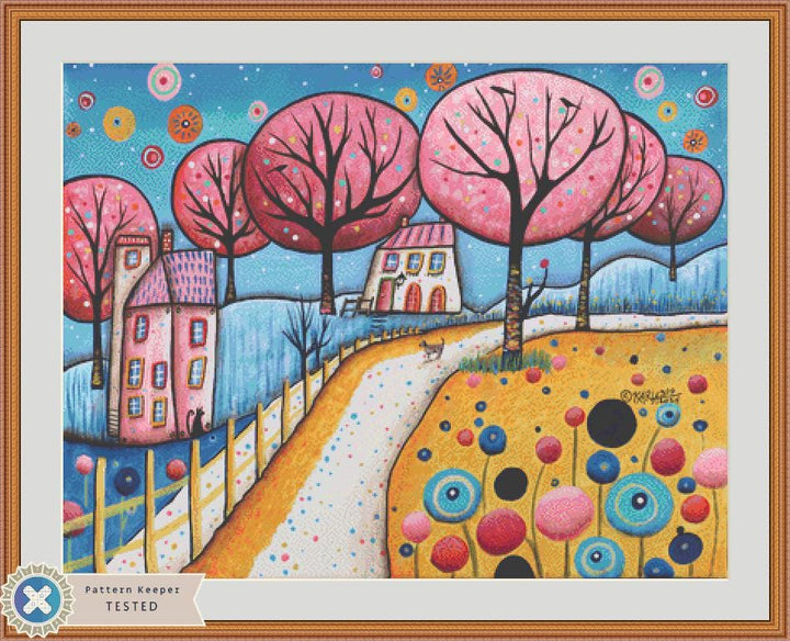 Pathway Home counted cross stitch pattern by Karla Gerard