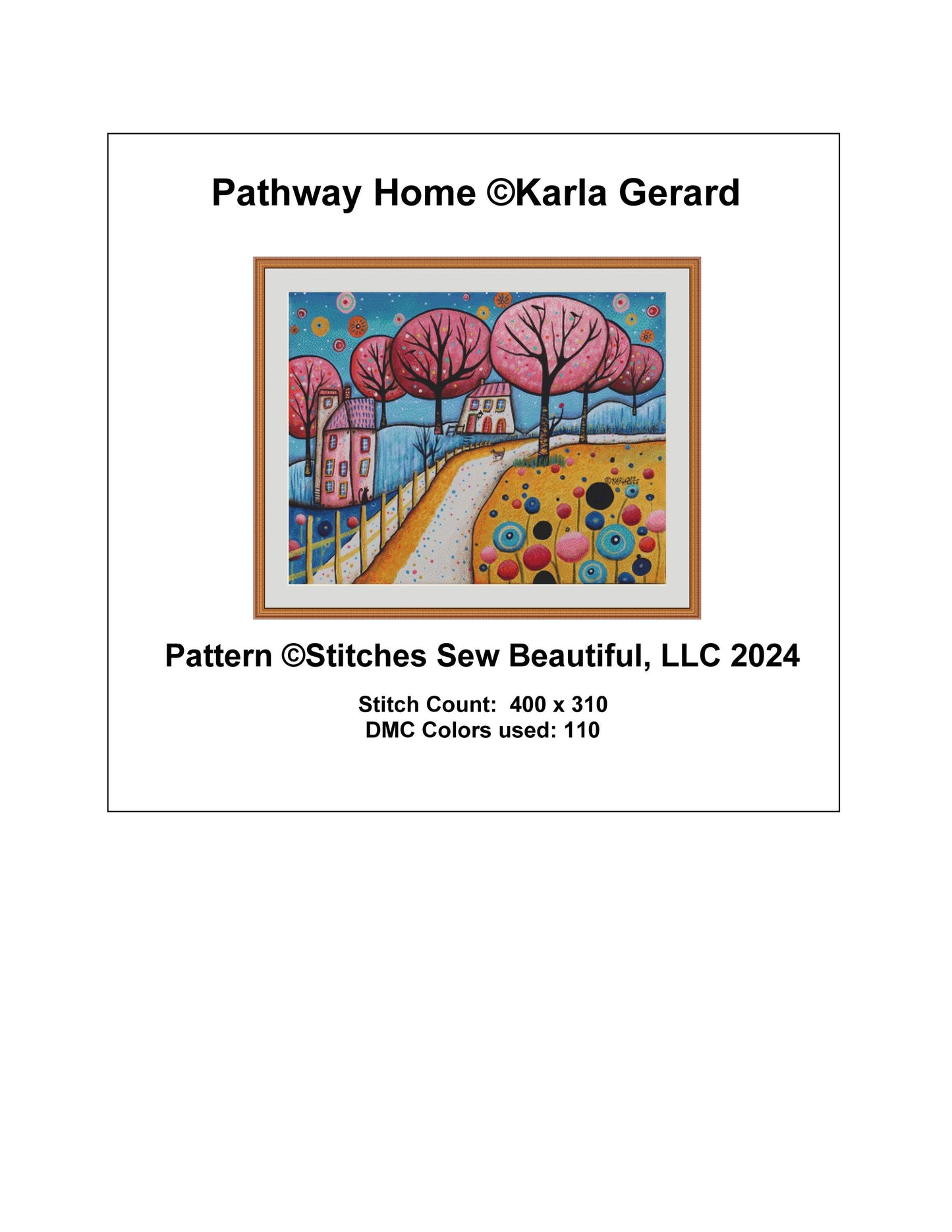 Pathway Home counted cross stitch pattern by Karla Gerard
