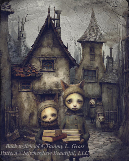 Back to School counted cross stitch pattern by Tammy L. Gross