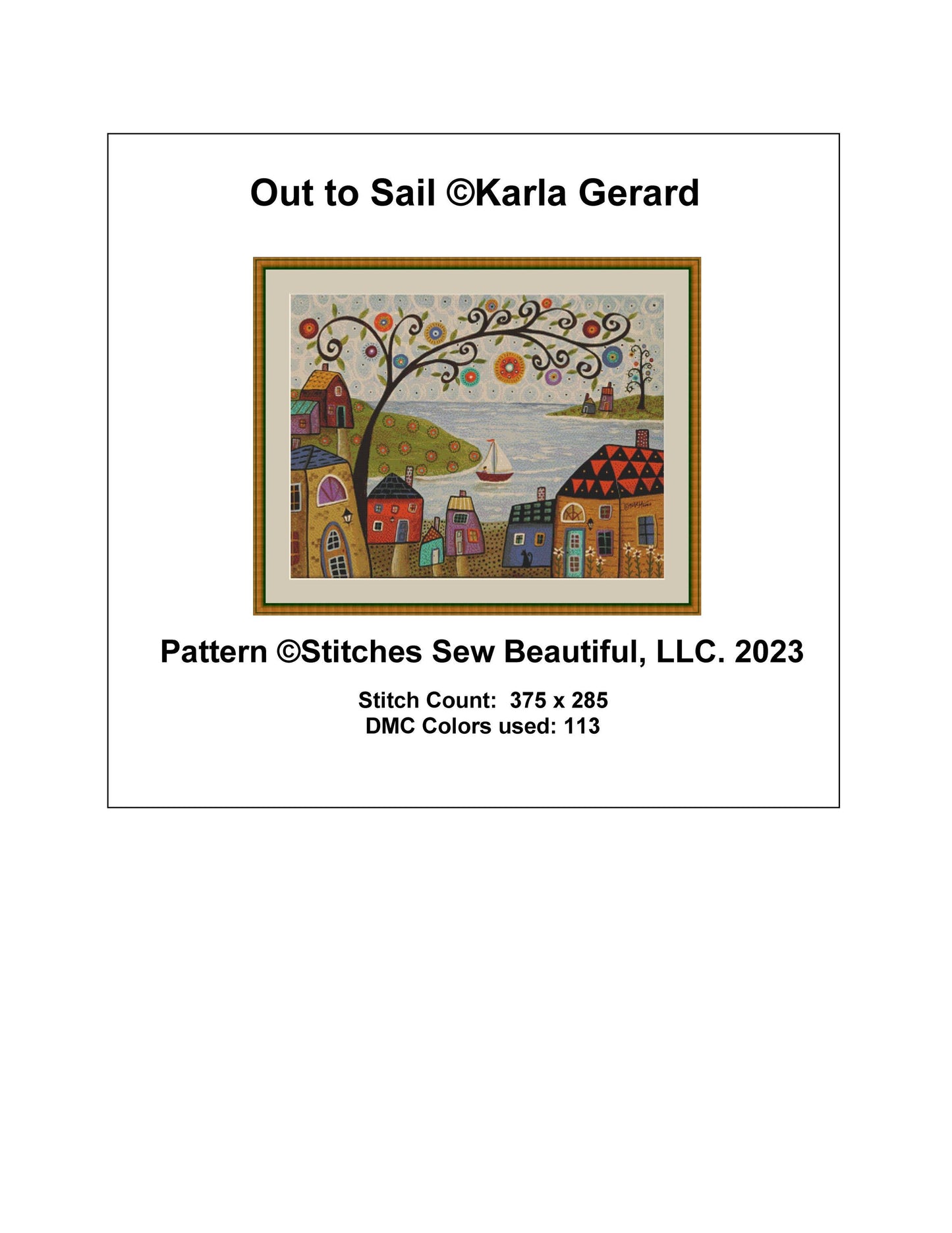 Out to Sail counted cross stitch pattern by Karla Gerard