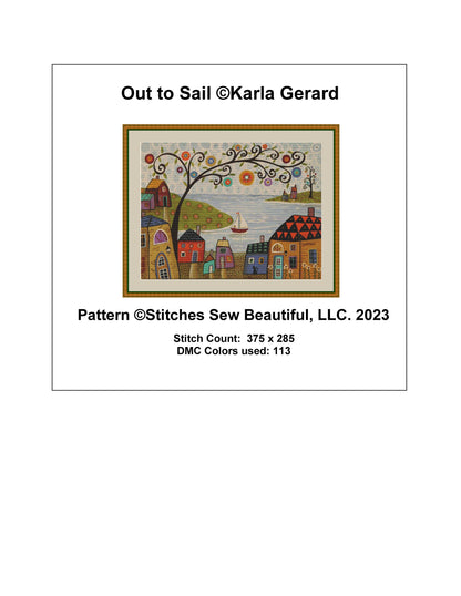 Out to Sail counted cross stitch pattern by Karla Gerard