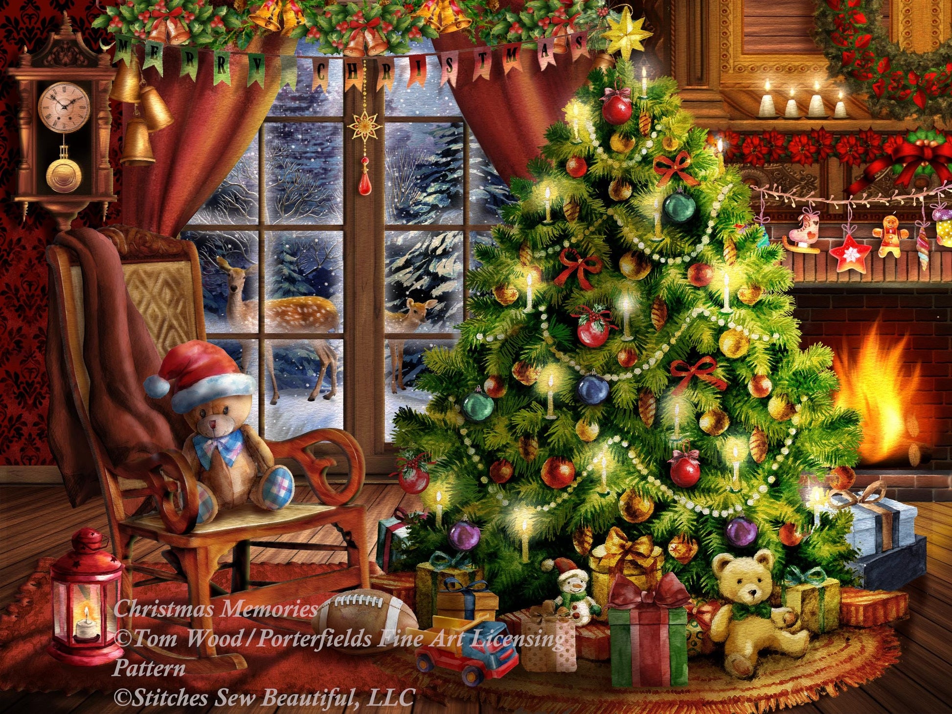 Christmas Memories cross stitch pattern by Tom Wood/Porterfields Fine Art Licensing