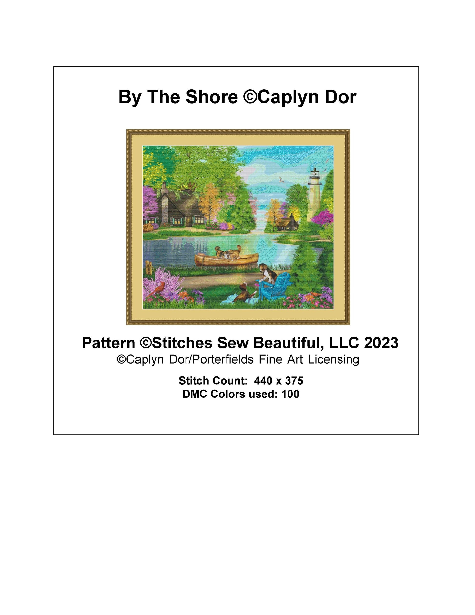 By The Shore cross stitch pattern by Caplyn Dor/Porterfields Fine Art Licensing