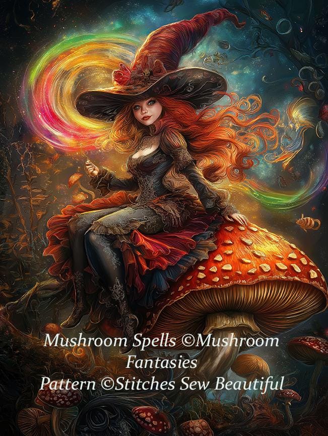 Mushroom Spells counted cross stitch pattern by Mushroom Fantasies