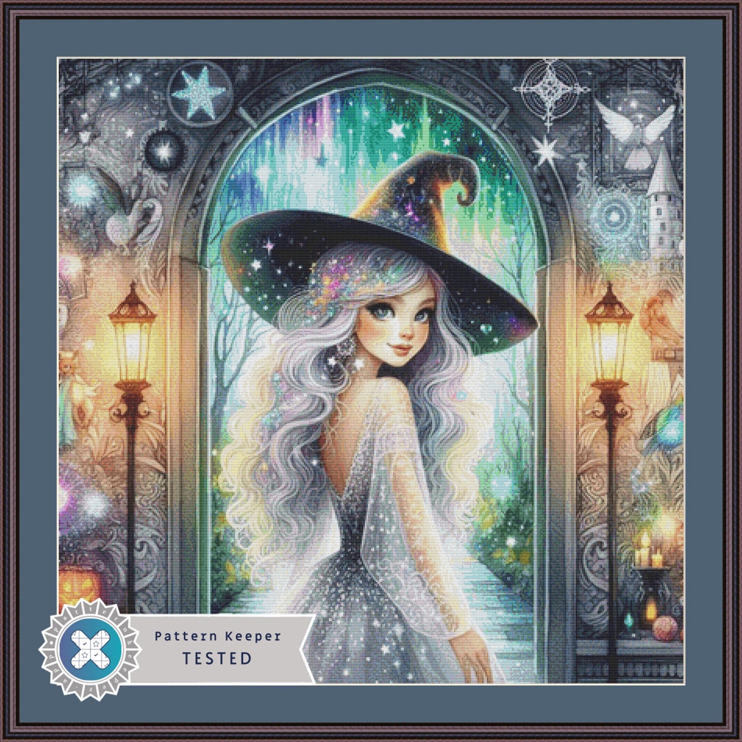 Shimmering Witch counted cross stitch pattern by Arcane Spendor