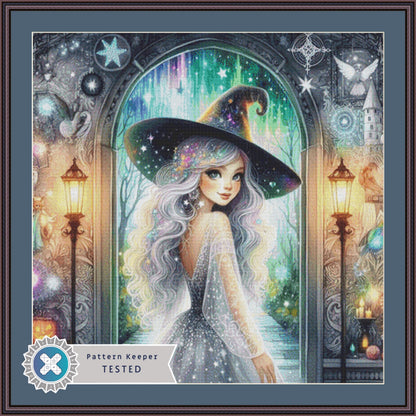 Shimmering Witch counted cross stitch pattern by Arcane Spendor
