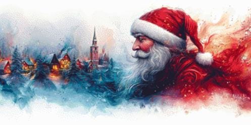 Santa's Enchanted City counted cross stitch pattern by Eder Jose Rosa