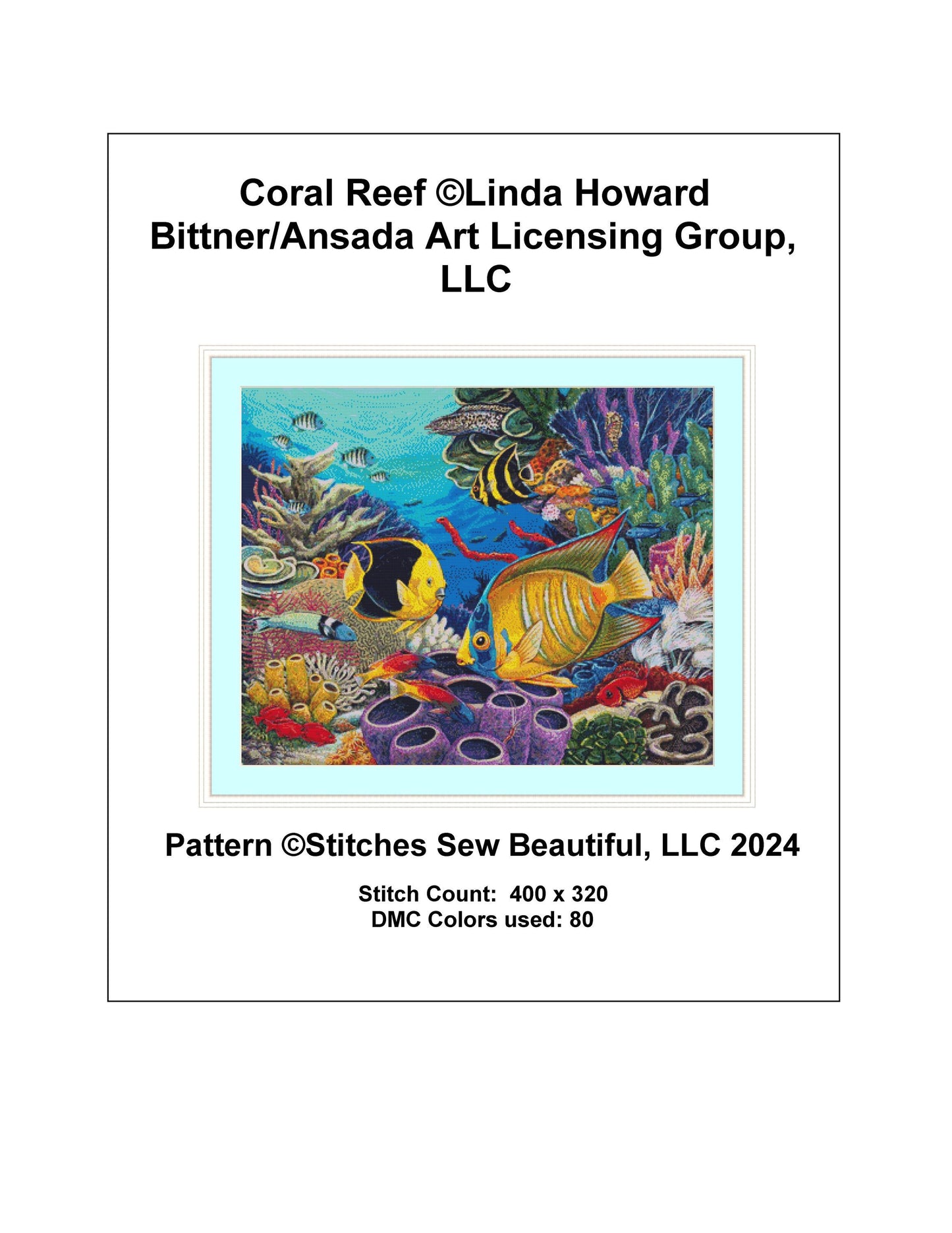 Coral Reef cross stitch pattern by Linda Howard Bittner/Ansada Art Licensing Group, LLC