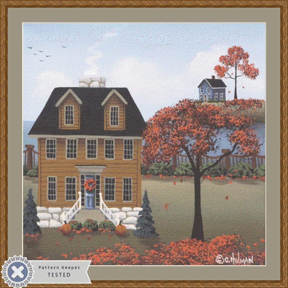 Fill Our Hearts With Thankfulness counted cross stitch pattern by Catherine Holman/Ansada Art Licensing Group, LLC