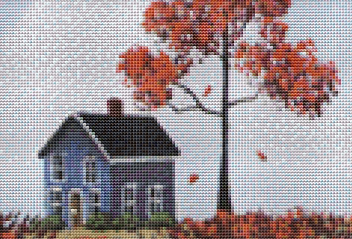 Fill Our Hearts With Thankfulness counted cross stitch pattern by Catherine Holman/Ansada Art Licensing Group, LLC