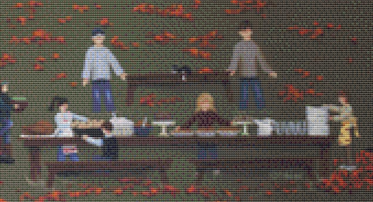Thanksgiving Dinner counted cross stitch pattern by Catherine Holman/Ansada Art Licensing Group, LLC