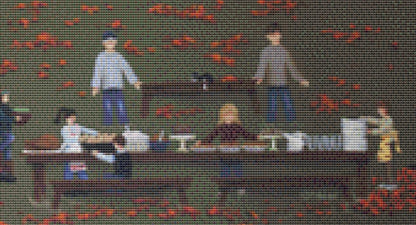 Thanksgiving Dinner counted cross stitch pattern by Catherine Holman/Ansada Art Licensing Group, LLC