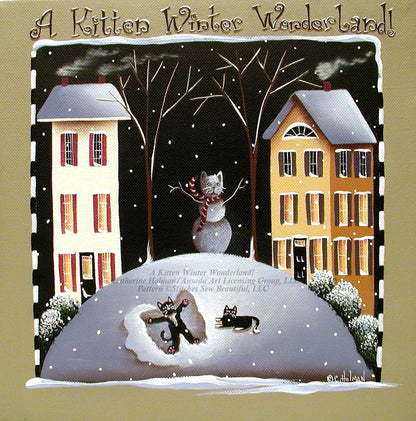 A Kitten Winter Wonderland! counted cross stitch pattern by Catherine Holman/Ansada Art Licensing Group, LLC