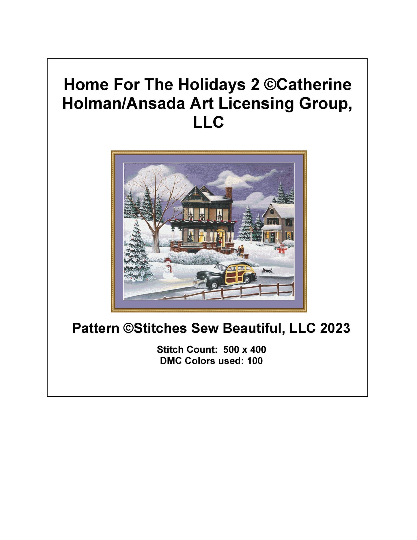 Home for The Holidays 2 cross stitch pattern by Catherine Holman/Ansada Art Licensing Group, LLC