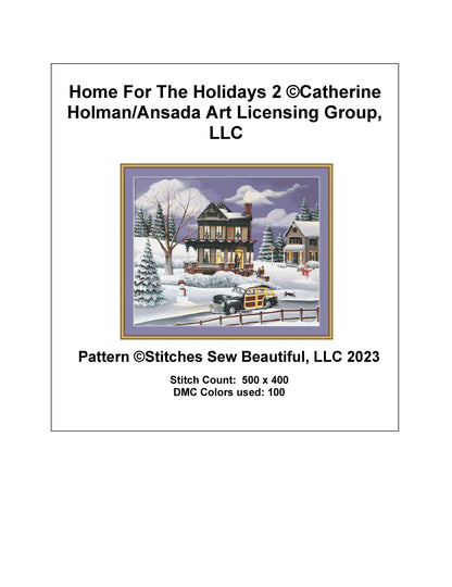 Home for The Holidays 2 cross stitch pattern by Catherine Holman/Ansada Art Licensing Group, LLC