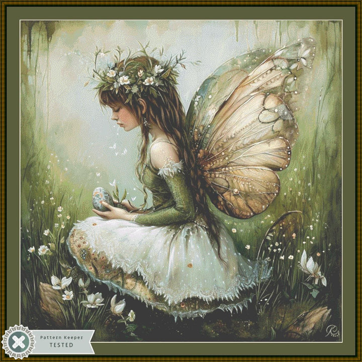 Easter Fairy 2 (Max Size/Color) counted cross stitch pattern by PassyArt