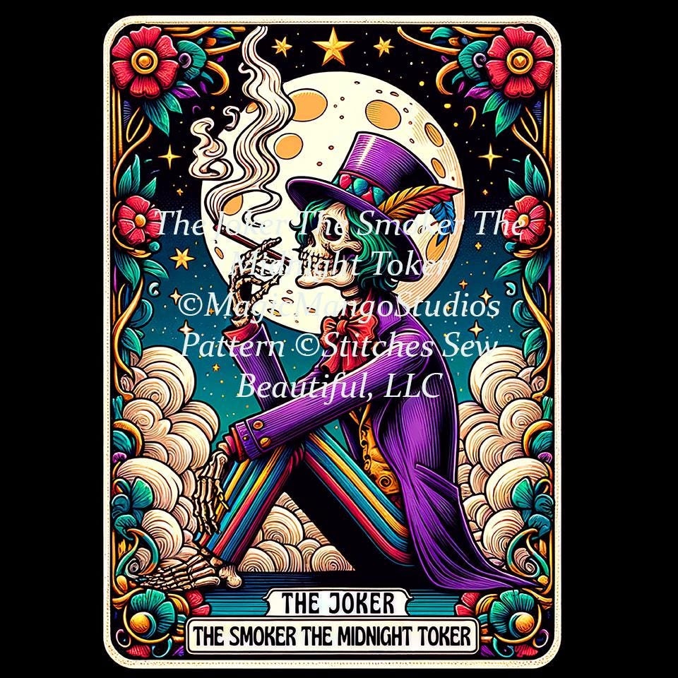 The Joker The Smoker The Midnight Toker counted cross stitch pattern by MagicMangoStudios