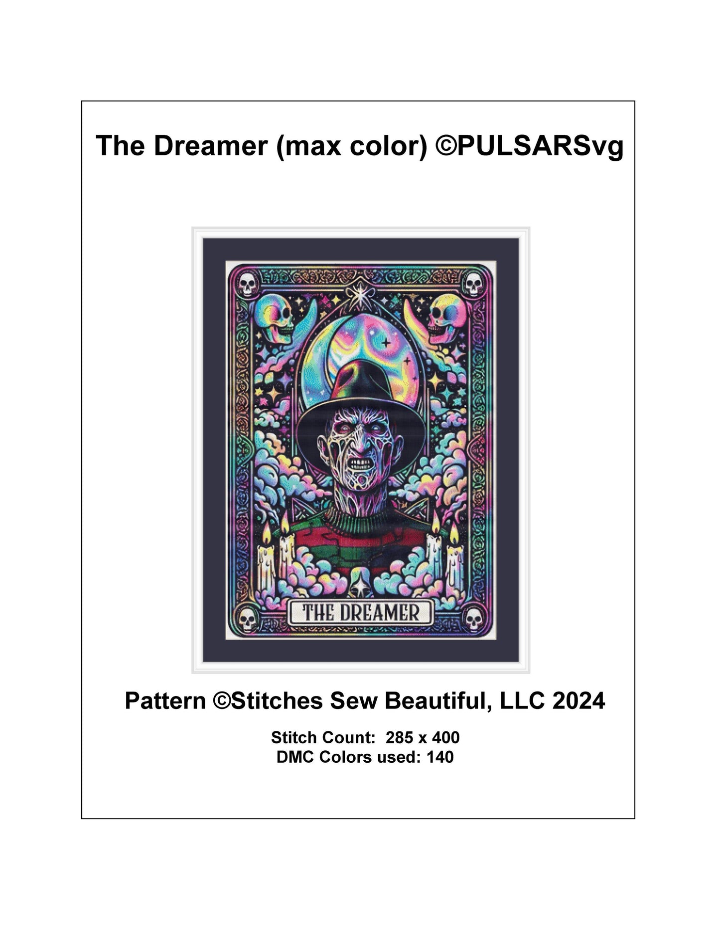 The Dreamer counted cross stitch pattern by PULSARSvg