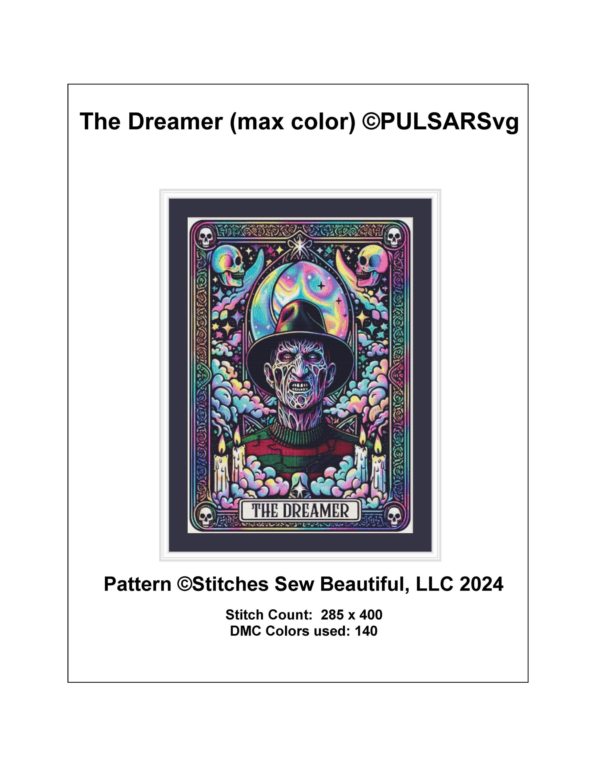 The Dreamer counted cross stitch pattern by PULSARSvg