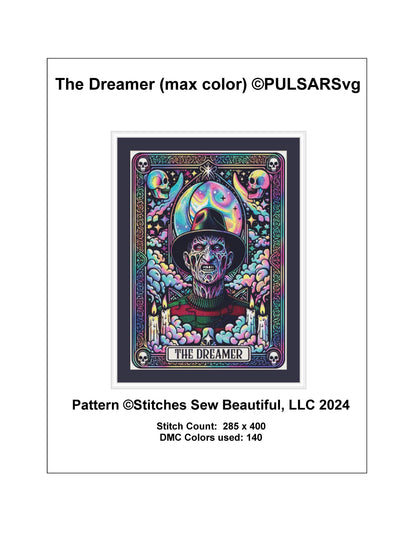 The Dreamer counted cross stitch pattern by PULSARSvg