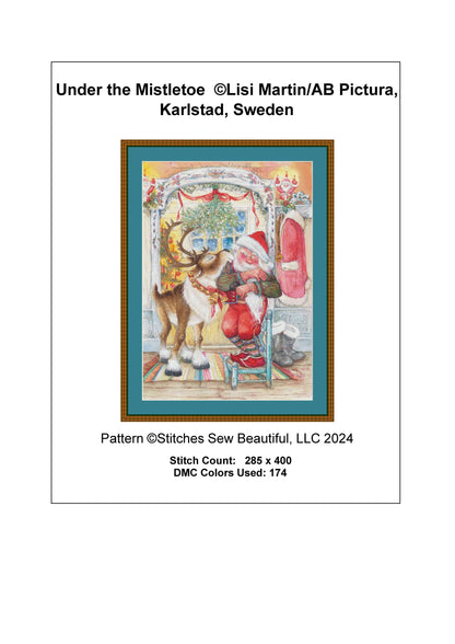 Under the Mistletoe counted cross stitch pattern by Lisi Martin/AB Pictura, Karlstad, Sweden