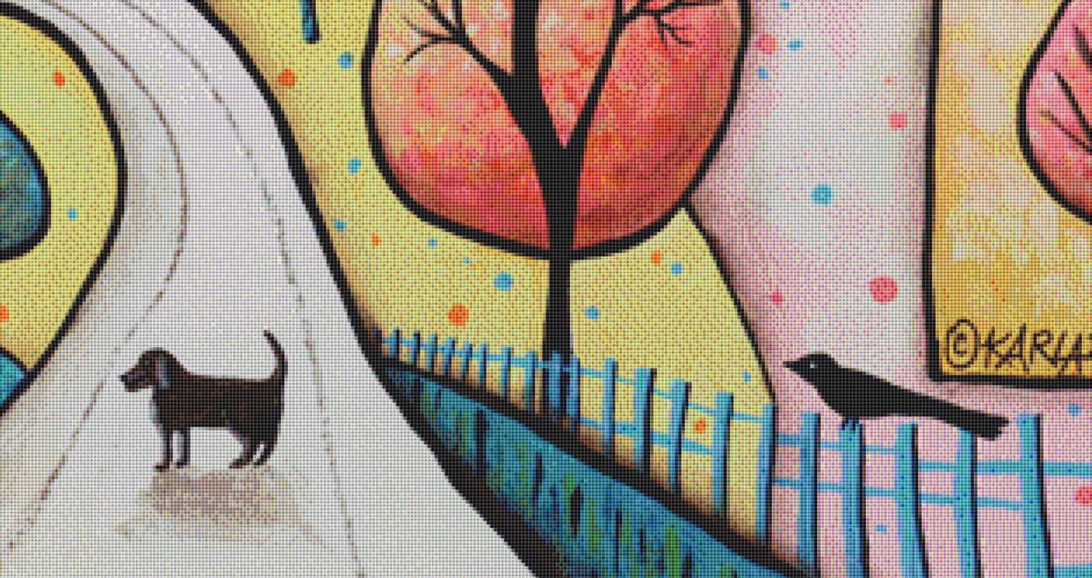 Pastel Landscape (Max Size/Color) counted cross stithc pattern by Karla Gerard