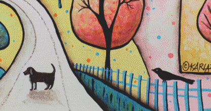 Pastel Landscape (Max Size/Color) counted cross stithc pattern by Karla Gerard